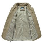 Three-Button Notch Lapel Jacket with Patch Pockets for Men - View 3