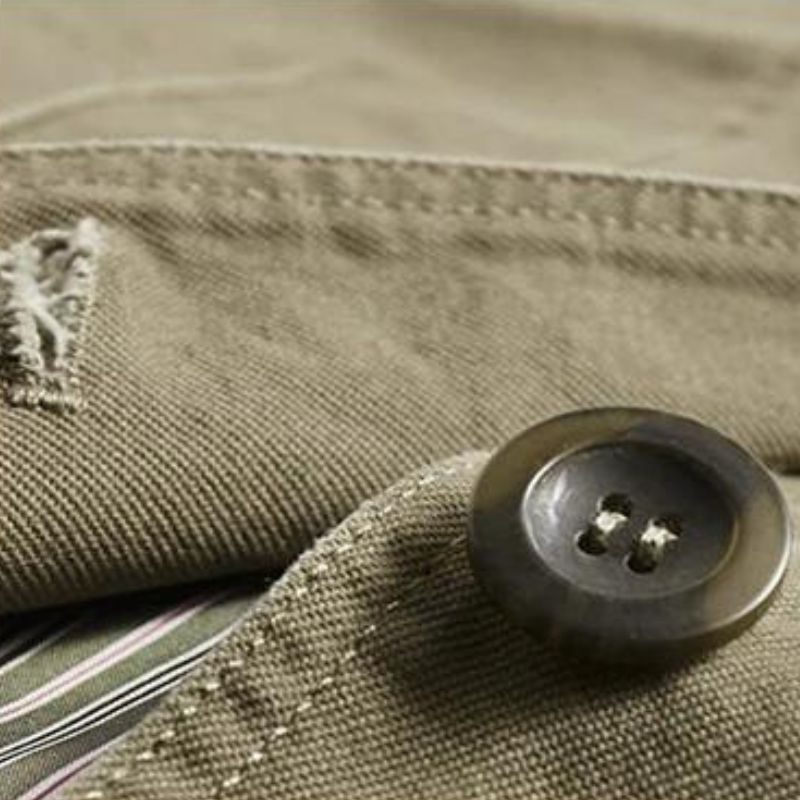 Three-Button Notch Lapel Jacket with Patch Pockets for Men - View 7