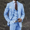 Three-Piece Double-Breasted Blazer Set for Men - Light Green