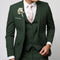 Two-Piece Single-Breasted Blazer Set for Men - Army Green