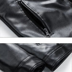Vegan Leather Bomber Jacket for Men - View 6