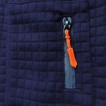 Waffle Knit Long Sleeve Polo Shirt with Zip Pocket for Men - View 10