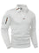 Waffle Knit Long Sleeve Polo Shirt with Zip Pocket for Men - White