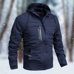 Waterproof Hooded Winter Parka Jacket for Men - Dark Blue