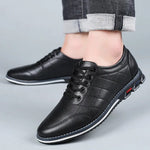 Wide Fit Leather Lace-Up Derby Shoes for Men - View 10