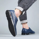 Wide Fit Leather Lace-Up Derby Shoes for Men - View 11