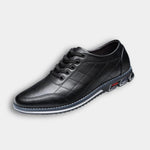 Wide Fit Leather Lace-Up Derby Shoes for Men - View 3