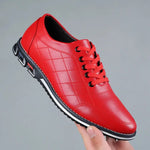 Wide Fit Leather Lace-Up Derby Shoes for Men - View 9