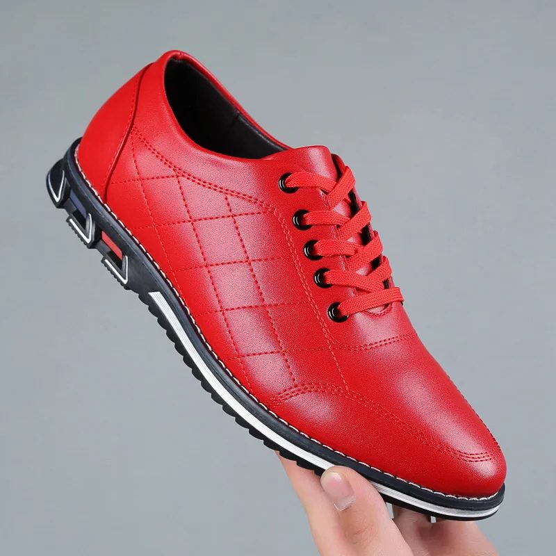 Wide Fit Leather Lace-Up Derby Shoes for Men - View 9