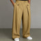 Wide Leg Chino Pants for Men - Khaki