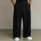 Wide Leg Chino Pants for Men - Black