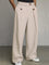 Wide Leg Chino Pants for Men - Beige
