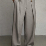 Wide Leg Chino Pants for Men - Grey