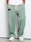 Wide Leg Drawstring Trousers for Men - Green