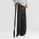 Wide-Leg Sweatpants with Side Stripe for Men