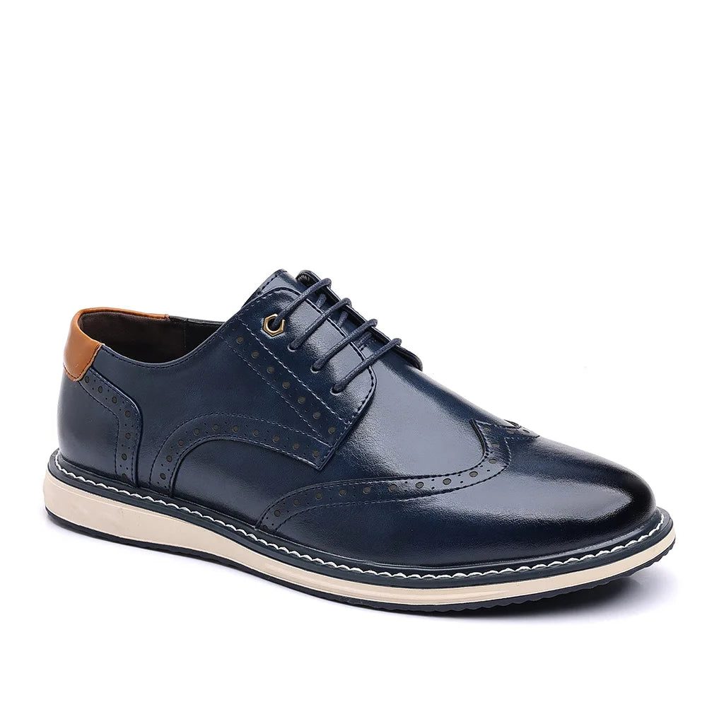 Wingtip Brogue Derby Sneakers Lace-Up Leather Shoes for Men - View 6