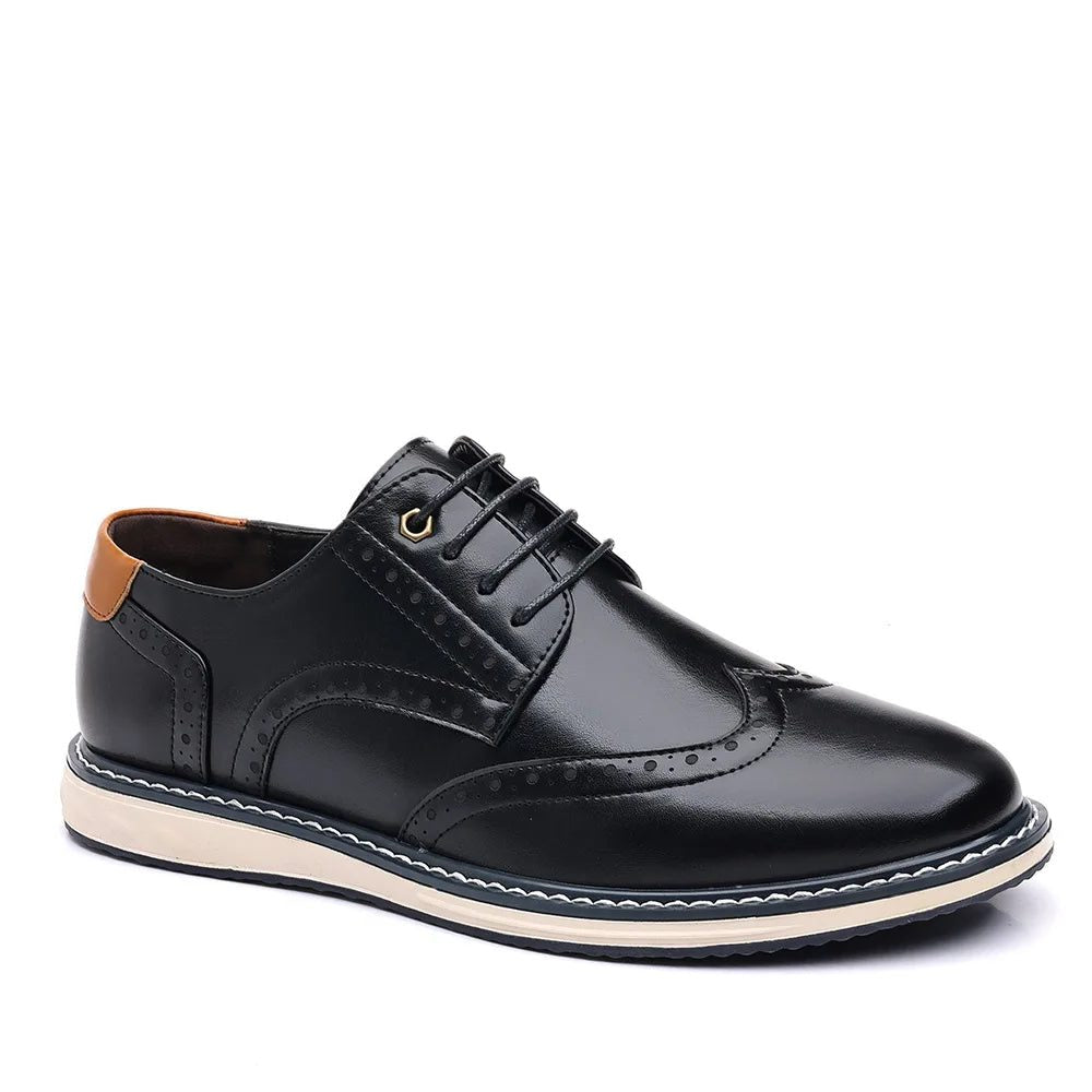 Wingtip Brogue Derby Sneakers Lace-Up Leather Shoes for Men - View 9