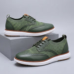 Wingtip Brogue Knit Lace-Up Shoes for Men