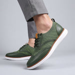 Wingtip Brogue Knit Lace-Up Shoes for Men - View 2