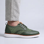 Wingtip Brogue Knit Lace-Up Shoes for Men - View 3