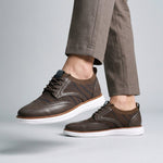 Wingtip Brogue Knit Lace-Up Shoes for Men - View 8