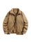 Winter Bomber Jacket with Fleece Collar and Ribbed Cuffs for Men - Camel