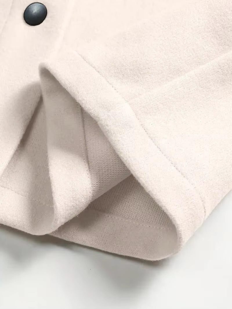 Wool Button-Up Jacket with Welt Pockets for Men - View 10