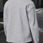 Wool Button-Up Jacket with Welt Pockets for Men - View 14