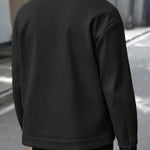 Wool Button-Up Jacket with Welt Pockets for Men - View 18