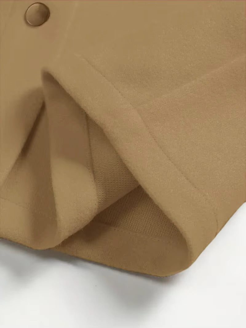 Wool Button-Up Jacket with Welt Pockets for Men - View 5