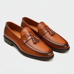 Woven Tassel Loafer for Men - Brown