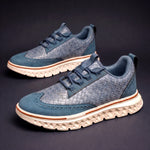 Woven Wingtip Lace-Up Leather Shoes for Men - View 5