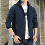 Zip-Up Overshirt Jacket for Men - Navy Blue