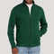 Zip-Up Stand Collar Sweatshirt for Men - Green