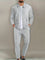 Zip-Up Textured Jogger Set for Men - Gray