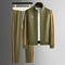 Zip-Up Tracksuit Set for Men - Olive